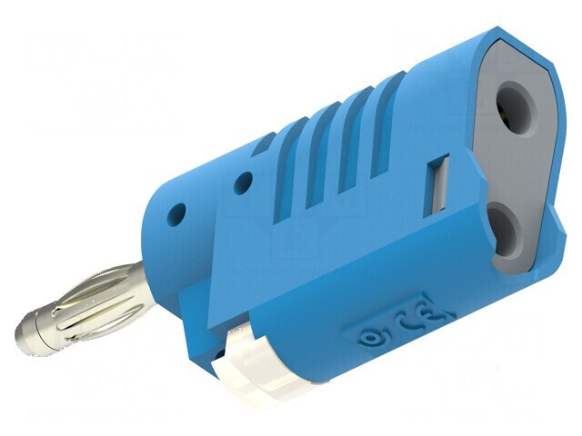 Conector banană 4mm 36A 30VAC 60VDC albastru neizolat