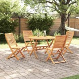 VidaXL Set Mobilier Grădină 5 pcs Maro Mediu Lemn masiv de acacia