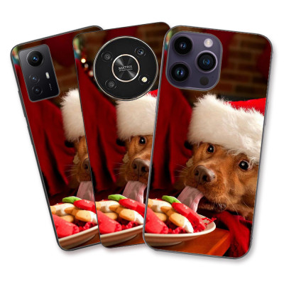 Husa Realme GT Neo 3 Silicon Gel Tpu Model Craciun Dog Eating Cookies foto