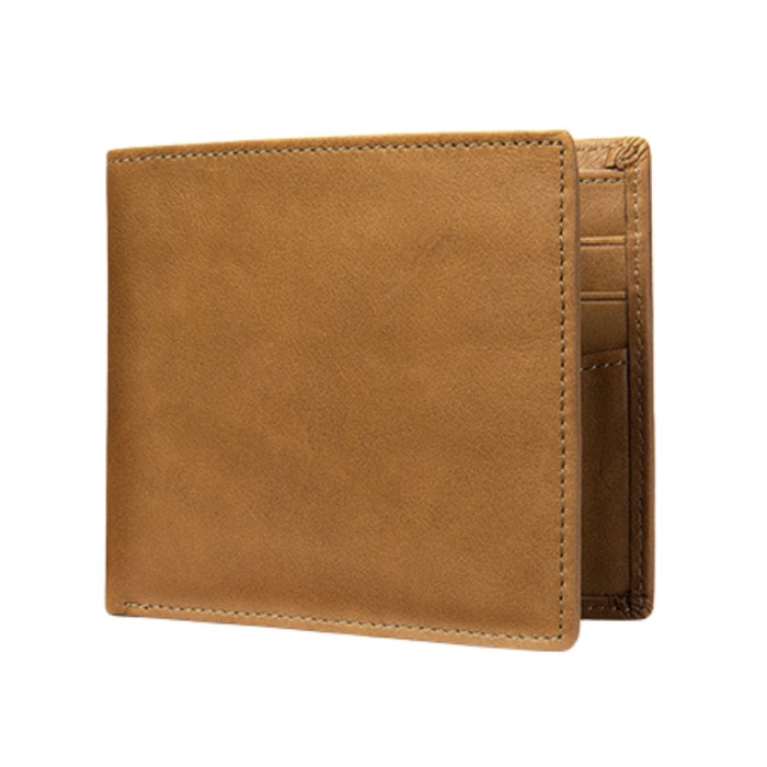 Portofel barbati, BUSY LDY&amp;GTM&reg; NoScan Bruiage, piele naturala, antiscanare carduri RFID, compartiment carte de identitate, maro