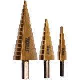 Sthor 22616 - Set burghie in trepte HSS-TIN 4-32 tija hexagonala 3 bucati