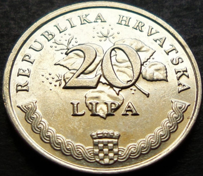 Moneda 20 LIPA - CROATIA, anul 2007 *cod 855 D foto
