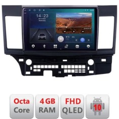Navigatie Mitsubishi Lancer B-037 Android Ecran QLED octa core 4+64 carplay android auto KIT-037+EDT-E310V3 CarStore Technology