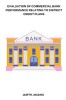 Evaluation of Commercial Bank performance relating to District credit plans
