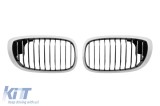Grile rinichi cromate/negre potrivite pentru BMW Seria 3 E46 coupe, cabrio 2003-2006 Performance AutoTuning