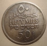 J.155 PALESTINA 50 MILS 1927 ARGINT