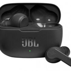 Casti Stereo JBL Wave 200TWS, True Wireless, Bluetooth, Deep Bass, IPX2, Touch Control (Negru)