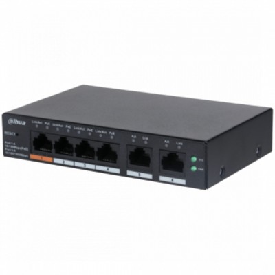 DAHUA 6 port Managed Desktop switch, CS4006-4ET-60, Interfata: Port 1-4: foto