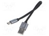 Cablu LOGILINK USB 2.0 High Speed USB A la USB C 0,22m negru