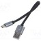 Cablu LOGILINK USB 2.0 High Speed USB A la USB C 0,22m negru