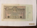 CY - 1000000000 1 miliard marci mark 05.09.1923 Reichsbanknote Germania unifata