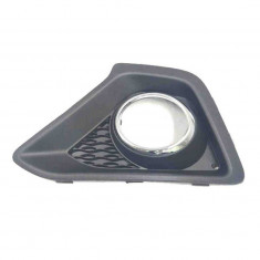 Grila bara fata Hyundai I10 (Ba), 01.2014-, parte montare partea stanga, cu gaura proiector, cu ornament cromat, 40A227-3, Aftermarket