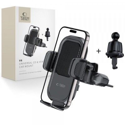Suport Auto Tech-Protect V8-1 2in1, Universal, Negru foto