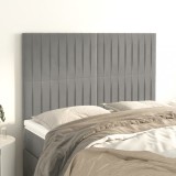 vidaXL Tăblii de pat, 4 buc, gri deschis, 72x5x78/88 cm, catifea