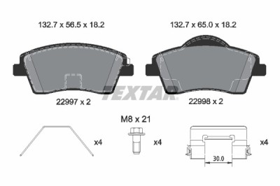 TEXTAR 2299701 Q+ set placute frana,frana disc foto