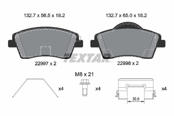 TEXTAR 2299701 Q+ set placute frana,frana disc
