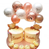 Cumpara ieftin Buchet 8 baloane pentru tort din latex cu confetti, Kidmania