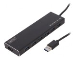 Hub USB 3.0 Negru 7 Porturi 5Gbps, Digitus
