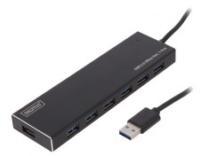 Hub USB 3.0 Negru 7 Porturi 5Gbps