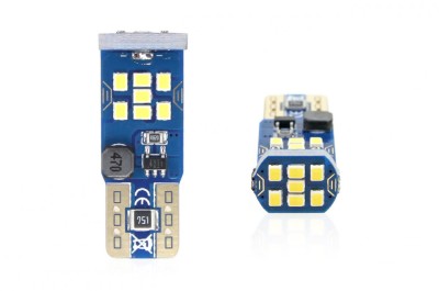 Bec de pozitie tip LED UltraBright Canbus, T10 W2.1x9.5 W5W, 12V-24V, 21 SMD 2016, culoare alb, AMIO, set 2 buc AutoDrive ProParts foto