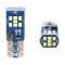 Bec de pozitie tip LED UltraBright Canbus, T10 W2.1x9.5 W5W, 12V-24V, 21 SMD 2016, culoare alb, AMIO, set 2 buc