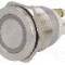 Intrerupator anti-vandalism, OFF-(ON), &Oslash;19mm, ONPOW - GQ19PF-10E/R/12V/S