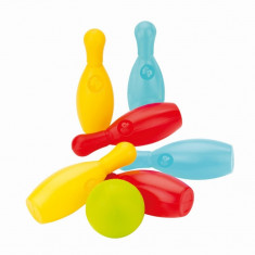 Set bowling colorat Fisher Price, 6 popice, 1 minge, 19 x 20 x 20 cm, 2 ani+