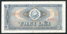 j004 BANCNOTA 3 LEI 1966 CIRCULATA FRUMOASA VF