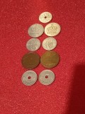 Lot 9 monede Norvegia, in stari excelente [poze]: 50 ore (1940 + 1948 + 1985 + 1989) + 5 ore (1954 + 1965) + 1 krone (1982 + 1983 + 2006)