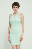 Tommy Jeans rochie culoarea verde, mini, mulată DW0DW17406