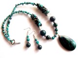 set colier si cercei cu crisocolla 42745