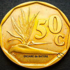 Moneda 50 CENTI - AFRICA de SUD, anul 1991 *cod 4098 = UNC + ERORI de BATERE