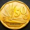Moneda 50 CENTI - AFRICA de SUD, anul 1991 *cod 4098 = UNC + ERORI de BATERE