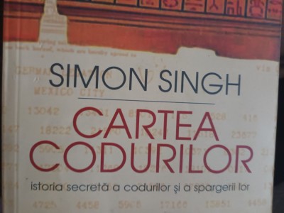 CARTEA CODURILOR - SIMON SINGH, HUMANITAS, 2005, 373 pag foto