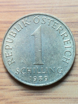 Moneda Austria 1 Schilling 1989 foto