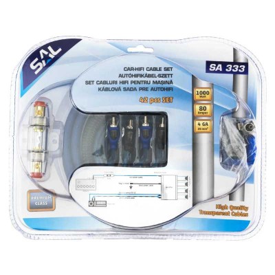 Set subwoofer 42 piese cabluri de alimentare Premium 1000W SAL SA 333 foto