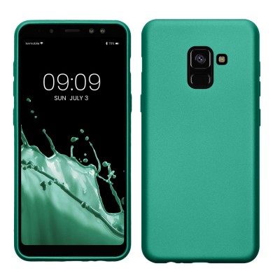 Husa Kwmobile pentru Samsung Galaxy A8 (2018), Verde, Silicon, KWM0000093L011C foto