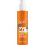 Av&egrave;ne Spray Protecție Solară Family SPF50+ 200ml pentru Față și Corp Foarte Rezistent la Apă