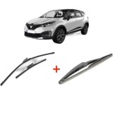 Cumpara ieftin Set 3 stergatoare RENAULT CAPTUR I (J5_, H5_) din 2013, pentru parbriz si luneta fata si spate auto, Bosch Twin, din cauciuc siliconat rezistent, RENA