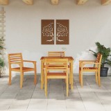 Cumpara ieftin Set de masă pentru grădină 5 pcs Maro lemn masiv de acacia