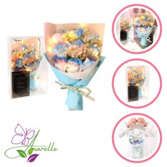 Buchet de Flori din Sapun cu Iluminare LED &ndash; Cadou Personalizat Elegant, cu 3 Moduri de Lumini Spectaculoase, Perfect pentru orice ocazie, Design Rafi