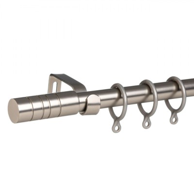 Galerie Perdele Metalică, Extensibilă, Argintiu, 120-210cm, Diametru 16-19mm foto