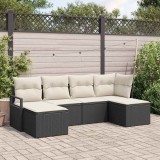 Cumpara ieftin Set de canapele pentru grădină 6 pcs Negru Rattan poli