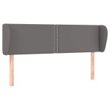 Cumpara ieftin Tablie de pat cu aripioare gri 147x23x78/88 cm piele ecologica