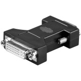 Adaptor VGA la DVI-I 24+5 mama Goobay, Video, Negru, Nichelat