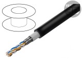 Cablu ETHERLINE&reg; ROBUST 4x2x23AWG Negru 8,7mm