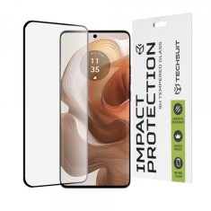 Folie de protectie Ecran Techsuit pentru Motorola Edge 50 Ultra, Sticla Securizata, Full Glue, 111D, Neagra