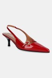 Jonak stilettos de piele DAMOISELLE culoarea rosu, 3600187