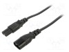Cablu alimentare LIAN DUNG 2x0,75mm&sup2; IEC C7 mamă - IEC C8 tată PVC 1,8m negru 2,5A