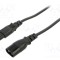 Cablu alimentare LIAN DUNG 2x0,75mm&sup2; IEC C7 mamă - IEC C8 tată PVC 1,8m negru 2,5A